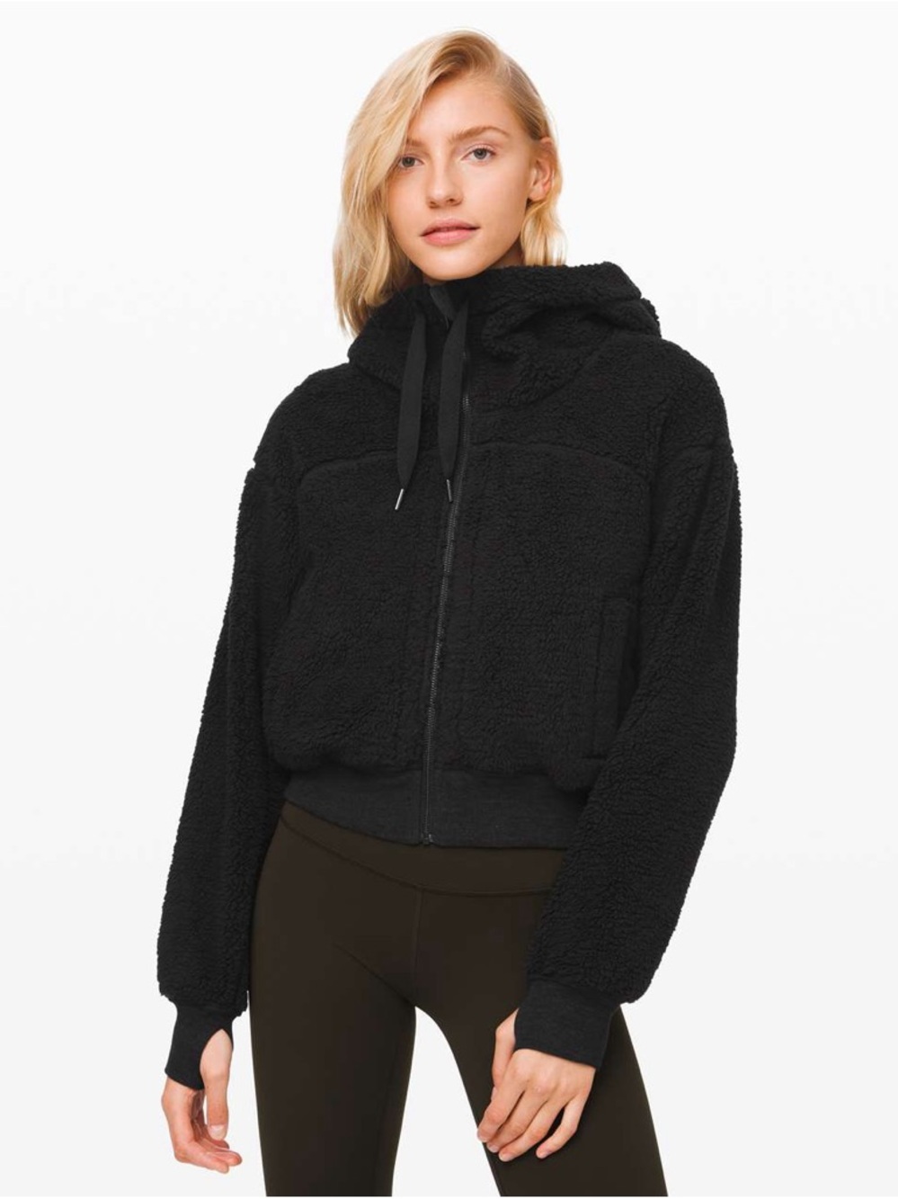lululemon athletica Black double sided  Short Sweet and Sherpa Jacket